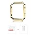 SuperSoldier Fitbit Blaze Accessories/Frame, Stainless Steel Metal, Gold, 1 Count