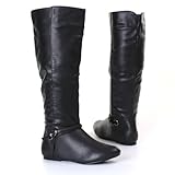 Damen Schuhe, Stiefel, W26-1, Synthetik in hochwertiger Leder Optik, Schwarz, Gr 41