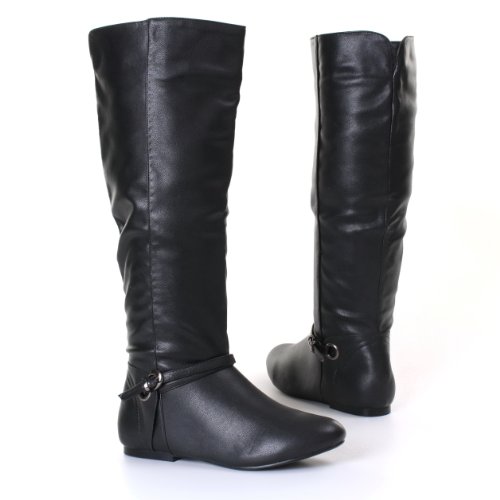 Damen Schuhe, Stiefel, W26-1, Synthetik in hochwertiger Leder Optik, Schwarz, Gr 41
