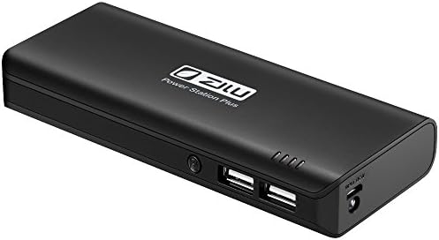 ZILU Smart Battery Plus 16000mAh Portable Charger External Battery Pack Backup Power Bank for Cellphones and Tablets - Retail Packaging - Grey Black