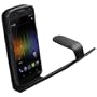 igadgitz Nero Vera Pelle Custodia Case Cover Protezione per Samsung Galaxy Nexus i9250 Android Smartphone