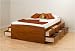 Queen Size 12 Drawer Captains Bed - Cherry