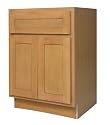 All Wood Cabinetry VSB2421-SHS 24-Inch Wide by 32 1/2-Inch High, Factory Assembled - Ready to Install All Wood Vanity Cabinet, Shaker Honey Spice Maple