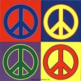 4 Colorful Peace Signs (Andy Warhol Style) - Sticker / Decal