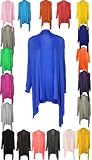 WOMENS WATERFALL CARDIGAN LONG SLEEVE LADIES BOLERO ONE SIZE