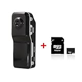 Mini Vehicle Car Recorder Camcorder DV Sport Meeting Record Video Camera & Pocket Cam DVR MD80 + 8GB Micro SD TF Card