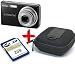 Electronics : Nikon S550 Black Digital Camera 10MP 5xZoom +Hard Case+2GB SD Bundle
