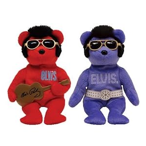 Ty Beanie Baby - Heartbear Hotel (Red Bear with Guitar) Beanie Hawaii (Blue Bear with... by 