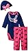 Gerber Baby Girls' 3-Piece Bodysuit, Legging and Cap Set, Bows/Pearls, 18 Months