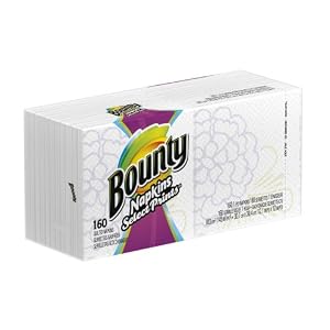 Bounty Quilted Napkins Select Prints, 160 Count (Pack of 16)