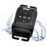 Diver (TM) Waterproof MP3 Player. 4 GB. Kit Includes Waterproof Earphones. (Black)