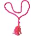 100 knots Pink Komboskini (Komvoskini) with Red beads - Orthodox prayer rope from Jerusalem