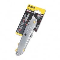 Stanley Bostitch Quick-Change Utility Knife with Retractable Blade and Twine Cutter, Silver  (10-499)