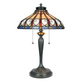 Quoizel Ava Tiffany 2 Light Table Lamp by Quoizel