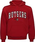 Rutgers Scarlet Knights Red Acid Washed Mascot Hooded Sweatshirt