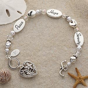 Inspirational Sterling Silver Monogram Charm Bracelet