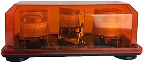 Supreme Lighting SL-0460A 12 volt amber color strobe light bar, with magnetic base, and On/Off switch