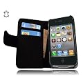 Cadorabo! IPhone 4 4S Leder Schutzh�lle schwarz