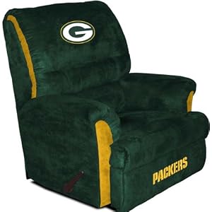 Buy Green Bay Packers NFL Team Logo Furniture - Big Daddy Recliner By Baseline