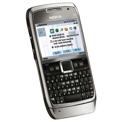 Nokia - E71 - Smartphone - Quadri-bande - Ecran 2,36 - GPS intégré - Wifi - Bluetooth - Blanc métallisé