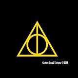 Deathly Hallows Harry Potter Car Window Decal Sticker Gold 4"