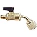 Uniweld 92811, Blue Ball Valve Adaptor with 45 deg Bend, 1/4 M.F. x 1/4 F.F, Pack of 15 pcs