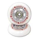 RipStik Casterboard Replacement Wheel Set 76 mm w/ bearings (Silver-Gray/White)