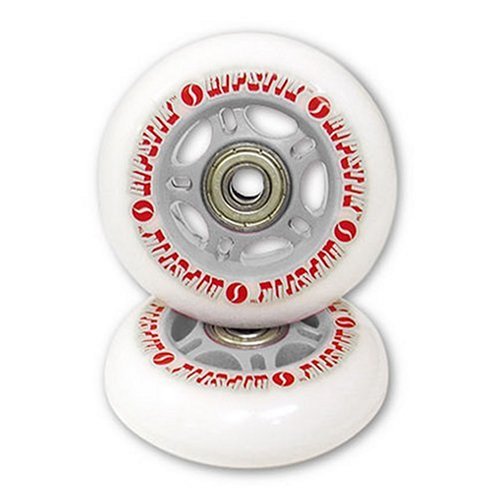 RipStik Casterboard Replacement Wheel Set 76 mm w/ bearings (Silver-Gray/White)