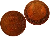 41WvM72Sg8L. SL160  1930 Australian Penny Toned Replica Coin