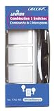 LEVITON R42-01755-OWS TRIPLE COMBINATION SWITCH 3 ROCKER WHITE