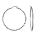 Karat Platinum 1 3/4 Inch Twist Hoop Earrings
