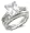 2 Carats Solitaire Radiant Cut CZ Wedding Set