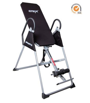 Emer Gravity Pro Deluxe Fitness Therapy Inversion Table Exercise Machine - Black