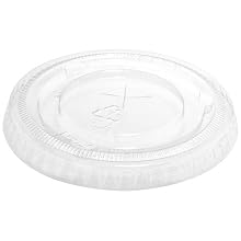 IFN Green 25-1178-X Green Ease PLA Flat Lid with X-Slot, 3.16" Diameter x 0.33" Height, For 3.5, 4.5, 7 and 10 oz Cups (Case of 1000)