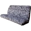 Car Truck SUV Zebra Black White Rear Bench or Small Truck Seat Covers Black 2 piece Universal Print Vehicle Seatcovers
