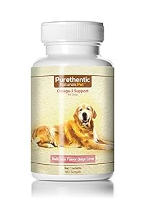 Omega 3 for Dogs, Fish Oil for Dogs 180 Softgels w/ Pure Natural Fatty Acids Dogs Love. Premium Select Grade (Puppies Adults All Breeds & Ages.) Helps Allergies, Heart, Coat, Joint & Brain Function Omega 3 for Dogs, Fish Oil for Dogs 180 Softgels w/ Pure Natural Fatty Acids Dogs Love. Premium Select Grade (Puppies Adults All Breeds & Ages.) Helps Allergies, Heart, Coat, Joint & Brain Function