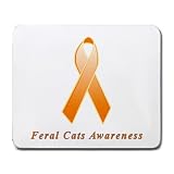 Feral Cats Awareness Ribbon Mouse Pad