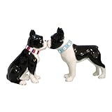 Kissing Boston Terrier Salt and Pepper Shaker