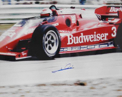 Mario Andretti - Budweiser Car Left - Autographed 16x20 Photograph
