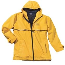 Men's New Englander Rain Jacket, Yellow/Black