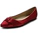 Ollio Women's Shoe Ballet Knot Accent Pointed Toe Flat