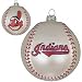 Cleveland Indians Glass Baseball Ornament