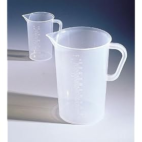 Polypropylene graduated beaker with handle, 250 mL