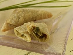 The Perfect Bite Co  International Miniature Collection- Curried Vegetable Samosas, 12 Pieces, 9-Ounce Box (Pack of 4)