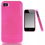 CaseCrown Metallic Glider Slim Case for Apple iPhone 4 and 4S (AT&T, Sprint, & Verizon compatible) - Pink