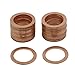 X AUTOHAUX 40 Pcs 19mm Inner Dia Copper Washers Flat Sealing Gasket Rings for Car