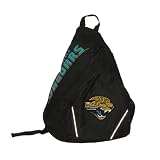 Jacksonville Jaguars NFL Football Team Sling Shoulder Sports Bag / Athletic Backpack - Black (Size: one size )