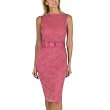 Isaac Mizrahi Pink Aura Stretch Lace Dress - 12
