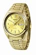 Seiko Men's SNXS80 Series 5 Gold Tone Stainless Steel Bracelet Watch