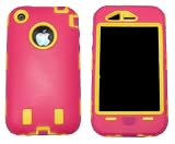 KingCase iPhone 3G & 3GS * Warrior Case * (Pink & Yellow) 8GB, 16GB, 32GB - The ULTIMATE Protector